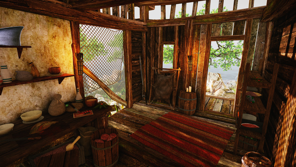 Loty hut interior